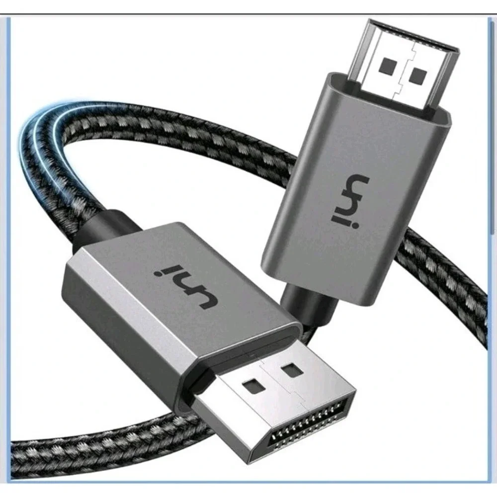 UNI DisplayPort to HDMI Display 4K 6 Feet Braided Cable DP to HDMI